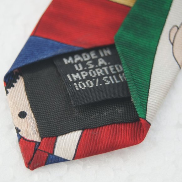 Vintage Save the Children Collection Necktie With Flags and Kids Designed by Tom - Picture 3 of 5